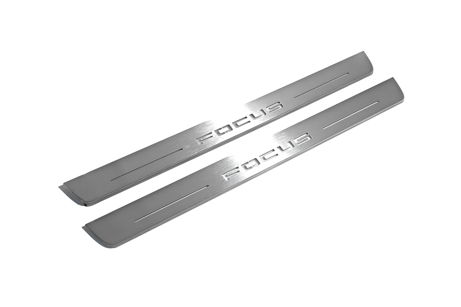 Ford Focus IV 2018+ door sill plates in stainless steel with Focus logo