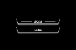Peugeot 5008 I 2009+ Stainless Steel LED Door Sills – 5008 Logo