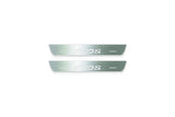 Two short silver-finished door sill plates with 5008 lettering on a light background, straight-on view.
