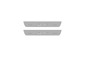 Illuminated LED Door Sill Tread Plates Peugeot 5008 II 2017-2024 With 5008 Logo Peugeot Led Door Sills opdesign