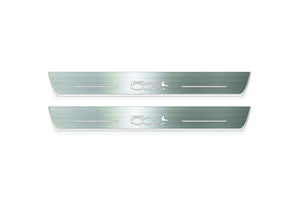 Fiat 500L 2012-2022 LED Door Sills Illuminated Scuff 500L Logo Stainless Steel Entry Guards Door Sills Decoin