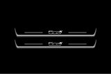 stainless steel LED door sill plates with Fiat 500X 2014+ with 500X logo