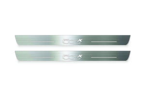 Fiat 500X 2014+ LED Door Sills Illuminated Scuff 500X Logo Stainless Steel Entry Guards Door Sills Decoin