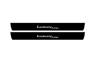 BMW 5 F10 2009-2017 Illuminated Matte Sill Plates with logo Luxury Line BMW Led Door Sills PRO opdesign