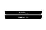 BMW 5 F10 2009+ stainless steel illuminated entry guards with Sport Line logo