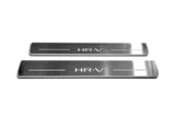 LED door sill plates Honda HR-V III 2021+ stainless steel with HR-V logo