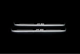 LED door sill plates for BMW X6 E71 2008+ stainless steel with X6 logo