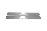 LED door sill plates for Nissan Patrol Y62 2010+ stainless steel with NISMO logo