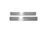 Mercedes E W213 2016+ illuminated entry guards in stainless steel with AMG logo