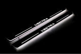 LED door sill plates Vauxhall Vectra C 2002+ stainless steel with Vectra logo