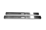 Ford Focus III 2011+ illuminated entry guards in stainless steel with RS logo