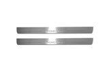 Ford Focus II 2004+ door sill plates in stainless steel with Focus logo