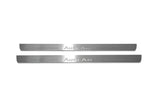 Audi A6 C7 2011+ entry guards in stainless steel with Audi A6 logo