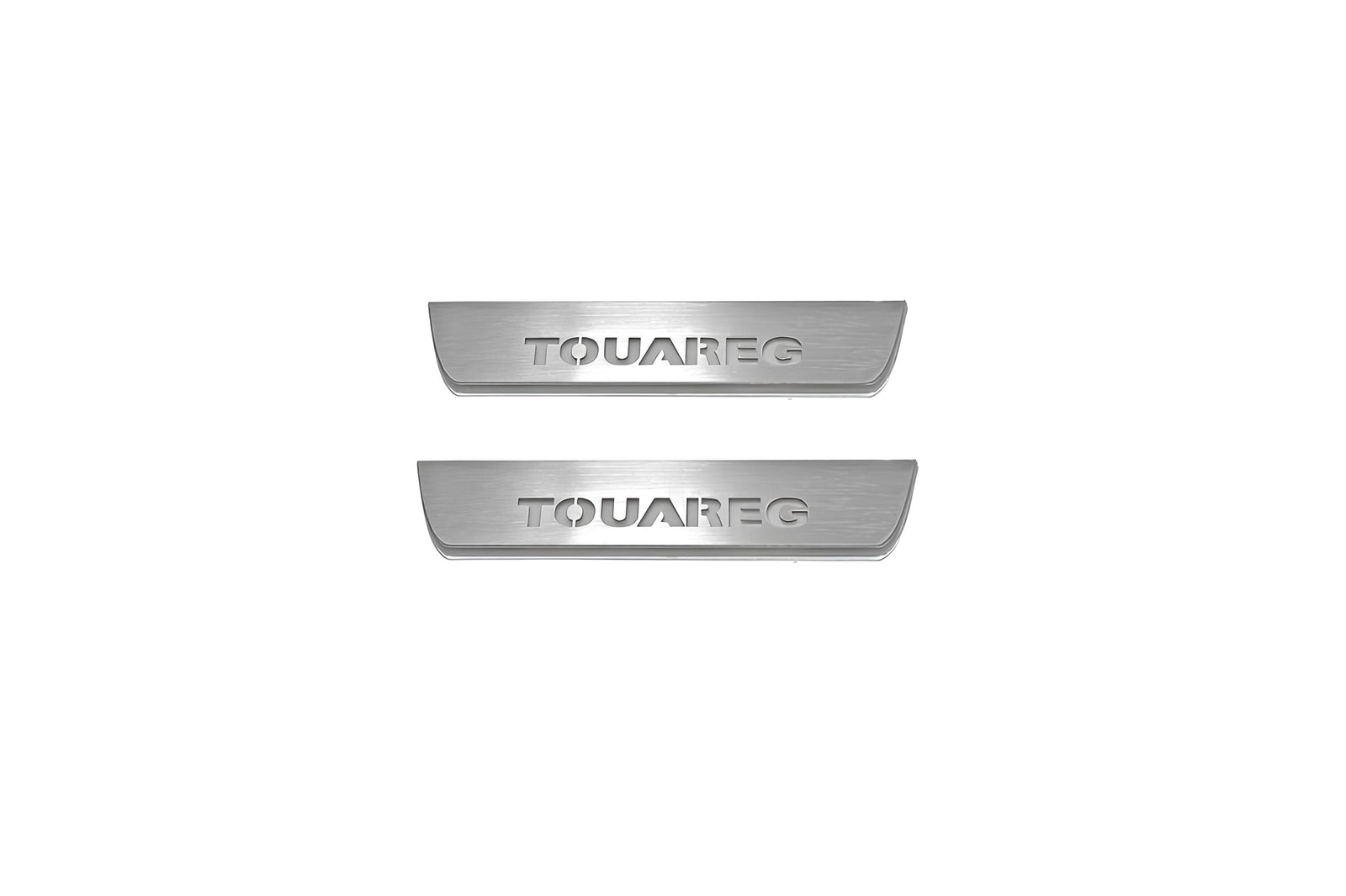 LED door sill plates stainless steel Volkswagen Touareg II 2010+ with Touareg logo