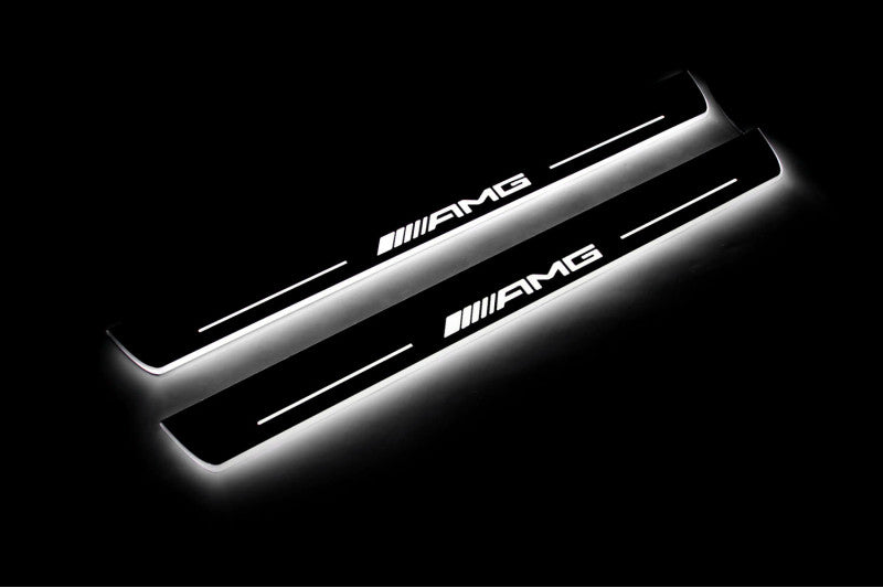 Mercedes-Benz S-Class W222 2013+ Stainless Steel LED Door Sills – AMG