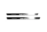 LED door sill plates GMC Sierra V 2018+ stainless steel with DENALI logo