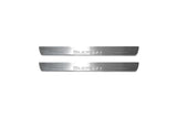 LED door sill plates stainless steel Skoda SuperB II 2008+ with SuperB logo