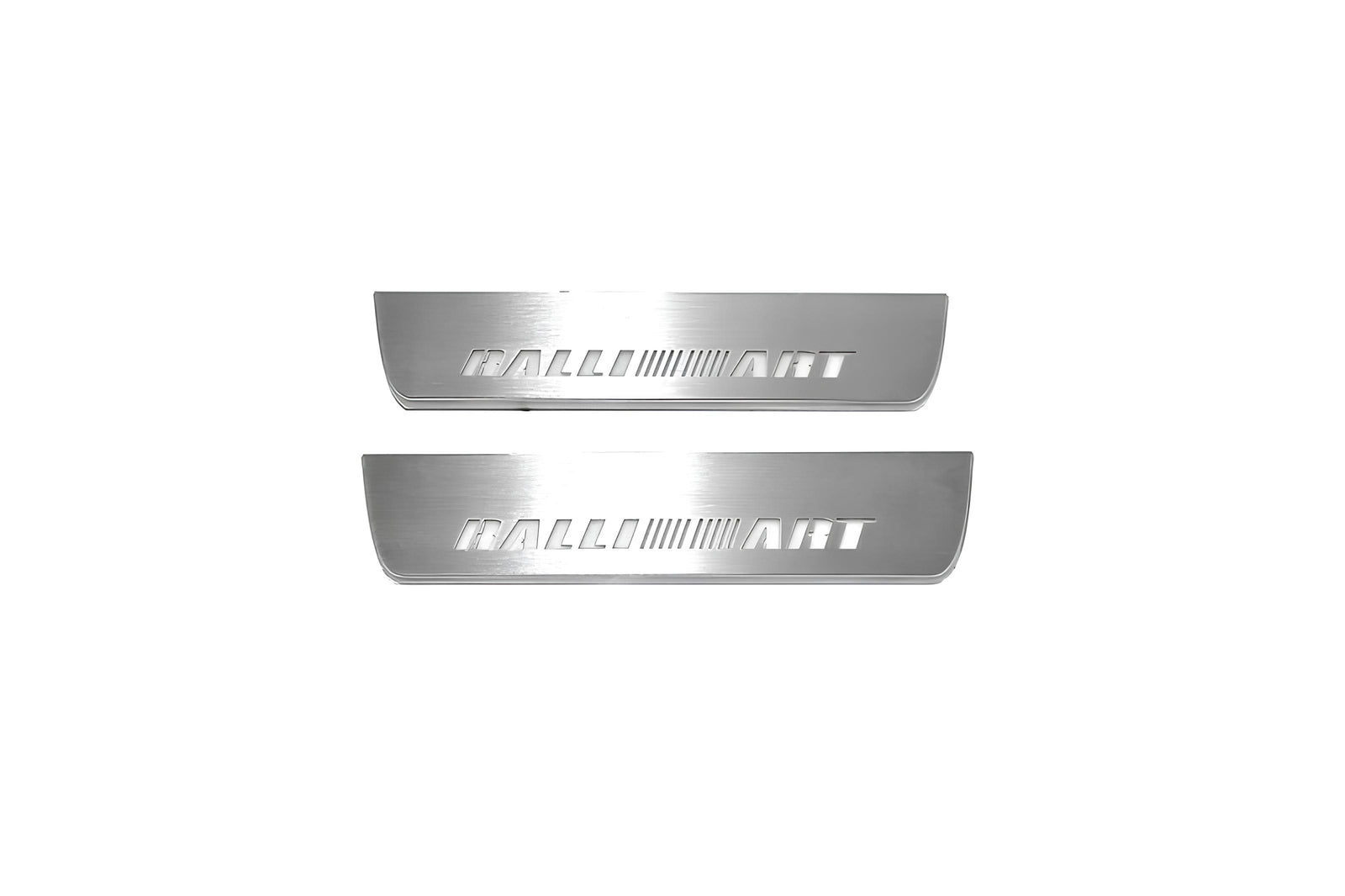 Mitsubishi Lancer X 2007+ LED door sill plates with RalliArt logo