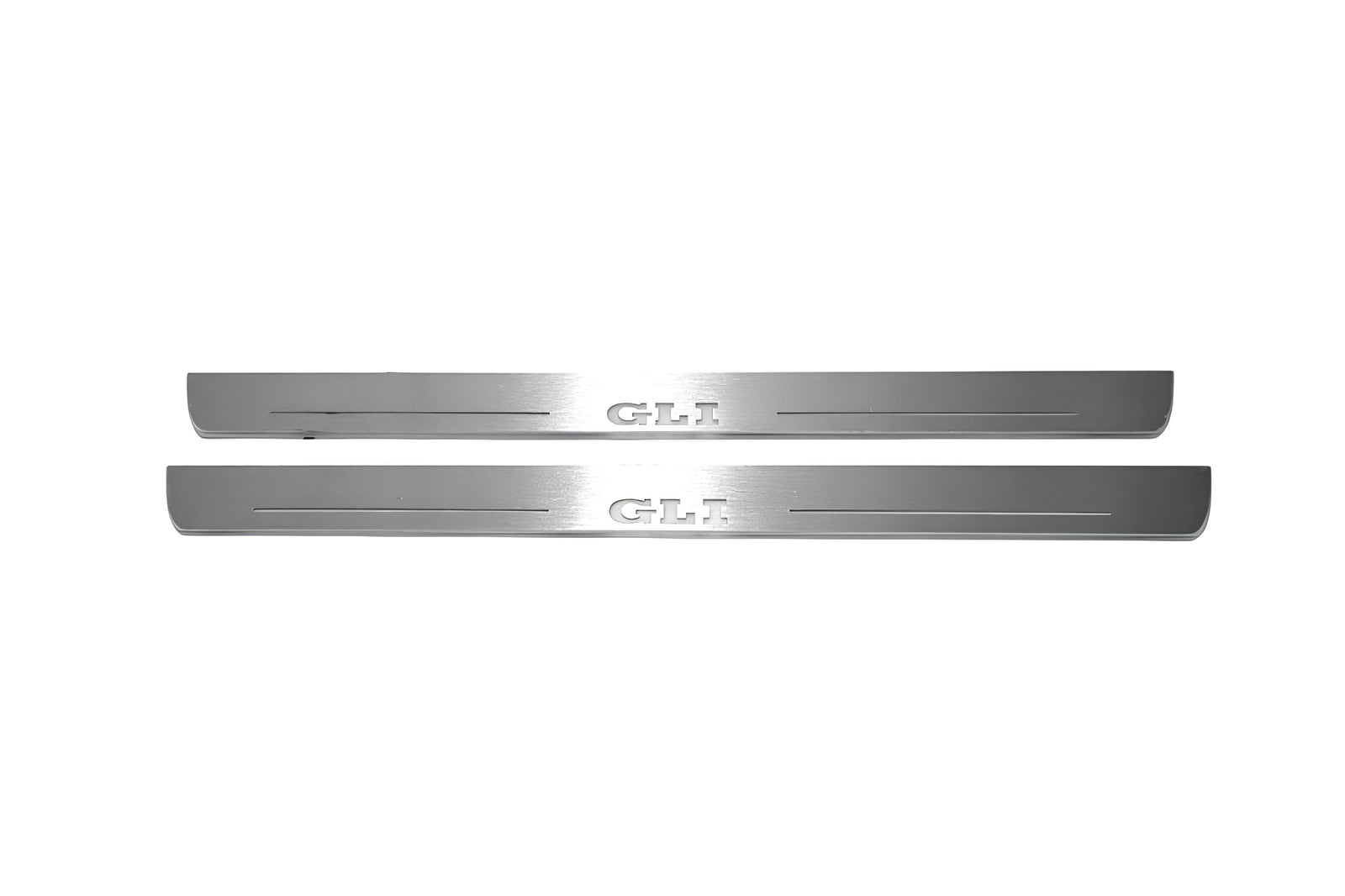 Volkswagen Jetta VI 2010+ illuminated entry guards in stainless steel with GLI logo