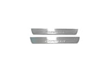 Toyota Corolla XI 2013+ stainless steel illuminated entry guards with Corolla logo