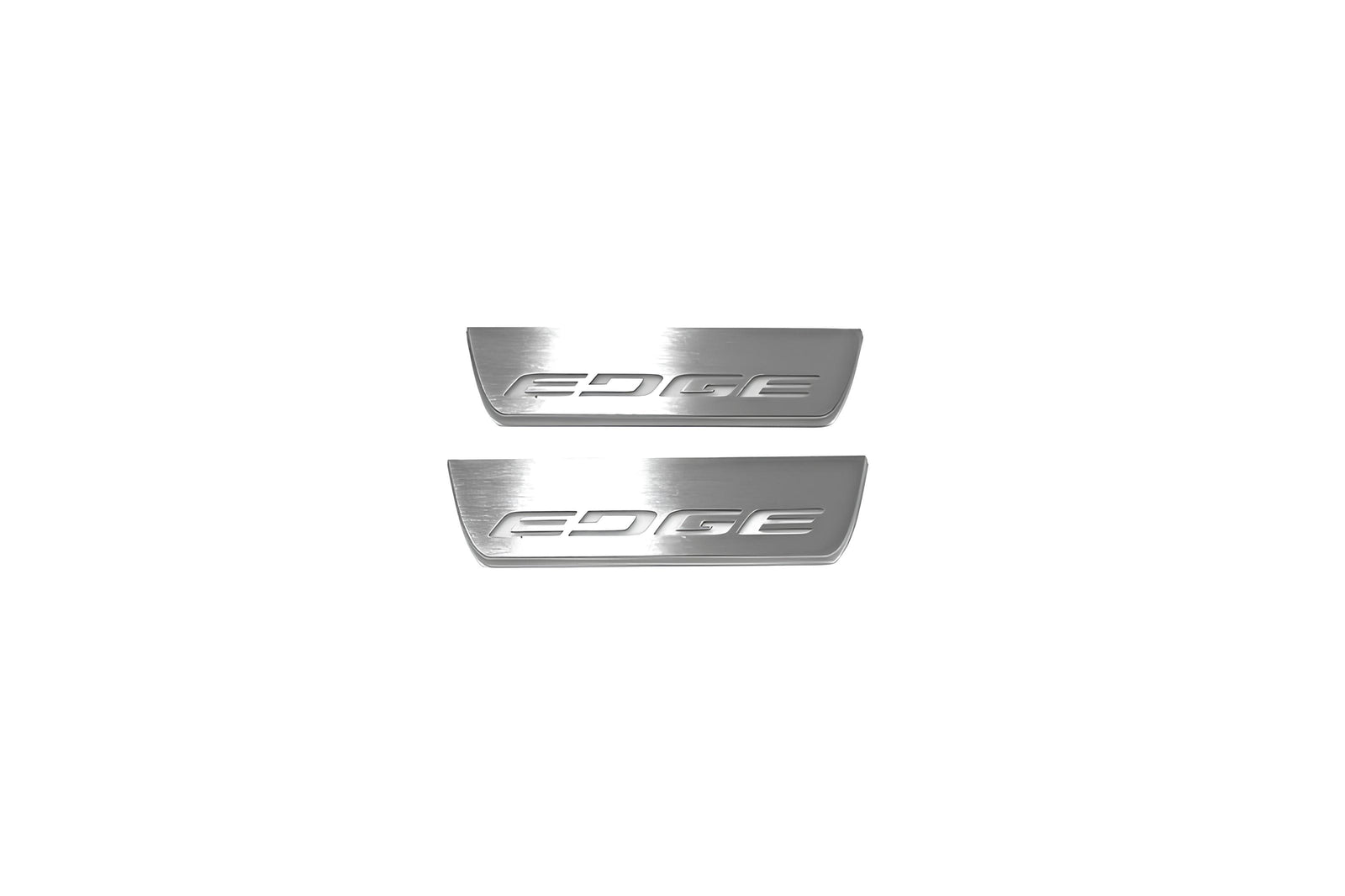 Ford Edge II 2015+ illuminated entry guards in stainless steel with Edge logo