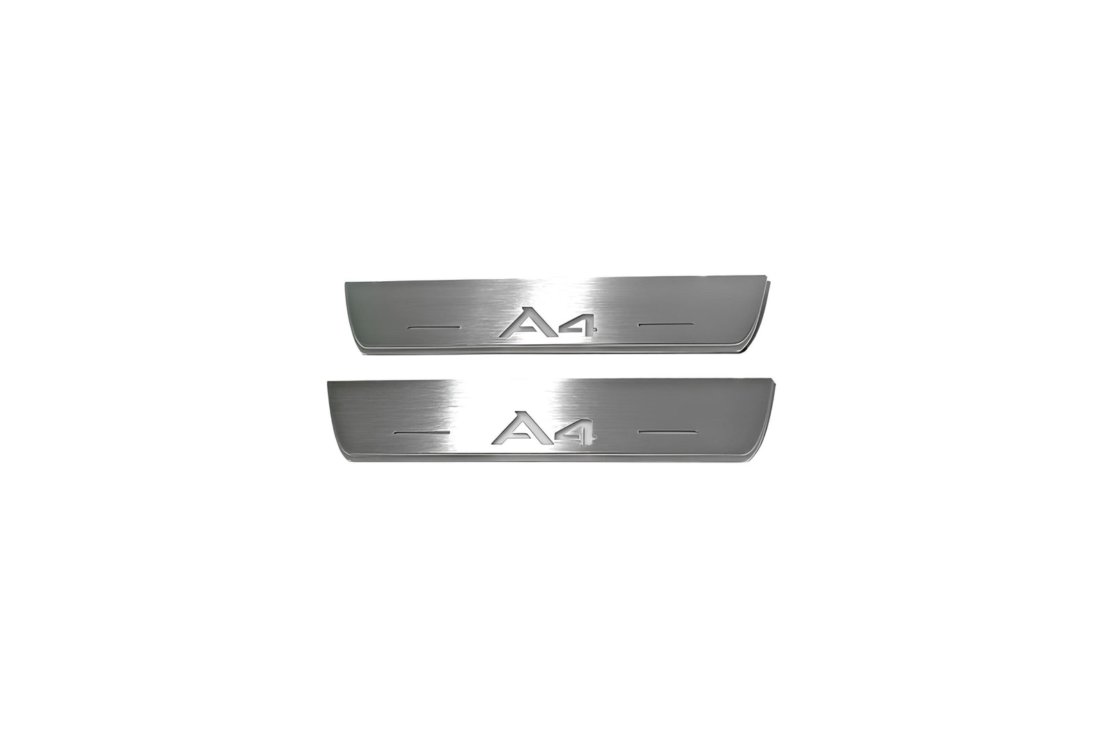 Audi A4 B8 2007+ stainless steel illuminated entry guards with A4 logo