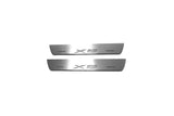 LED door sill plates stainless steel BMW X6 E71 2008+ with X6 logo