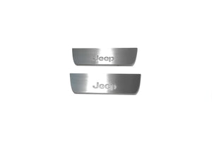Illuminated LED Door Sill Tread Plates Jeep Grand Cherokee IV 2010-2021 With Jeep Logo Jeep Led Door Sills opdesign