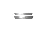 BMW X5 E70 2006+ illuminated entry guards in stainless steel with X5 logo