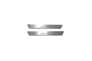 Illuminated LED Door Sill Tread Plates BMW X5 E53 1999-2006 With X5 Logo BMW Led Door Sills decoinfabric