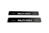 Nissan Murano II 2008+ LED door sill plates stainless steel with Murano logo