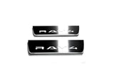 LED door sill plates for Toyota Rav4 VI XA60 2025-2026 with Rav4 logo