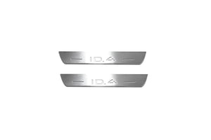 Illuminated LED Door Sill Tread Plates Volkswagen ID.4 2020+ With ID.4 Logo Volkswagen Led Door Sills opdesign