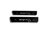 Chrysler 300C II LD 2011+ stainless steel LED door sill plates with SRT HELLCAT logo
