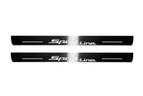 LED door sill plates for BMW X5 F15 2013+ stainless steel with Sport Line logo