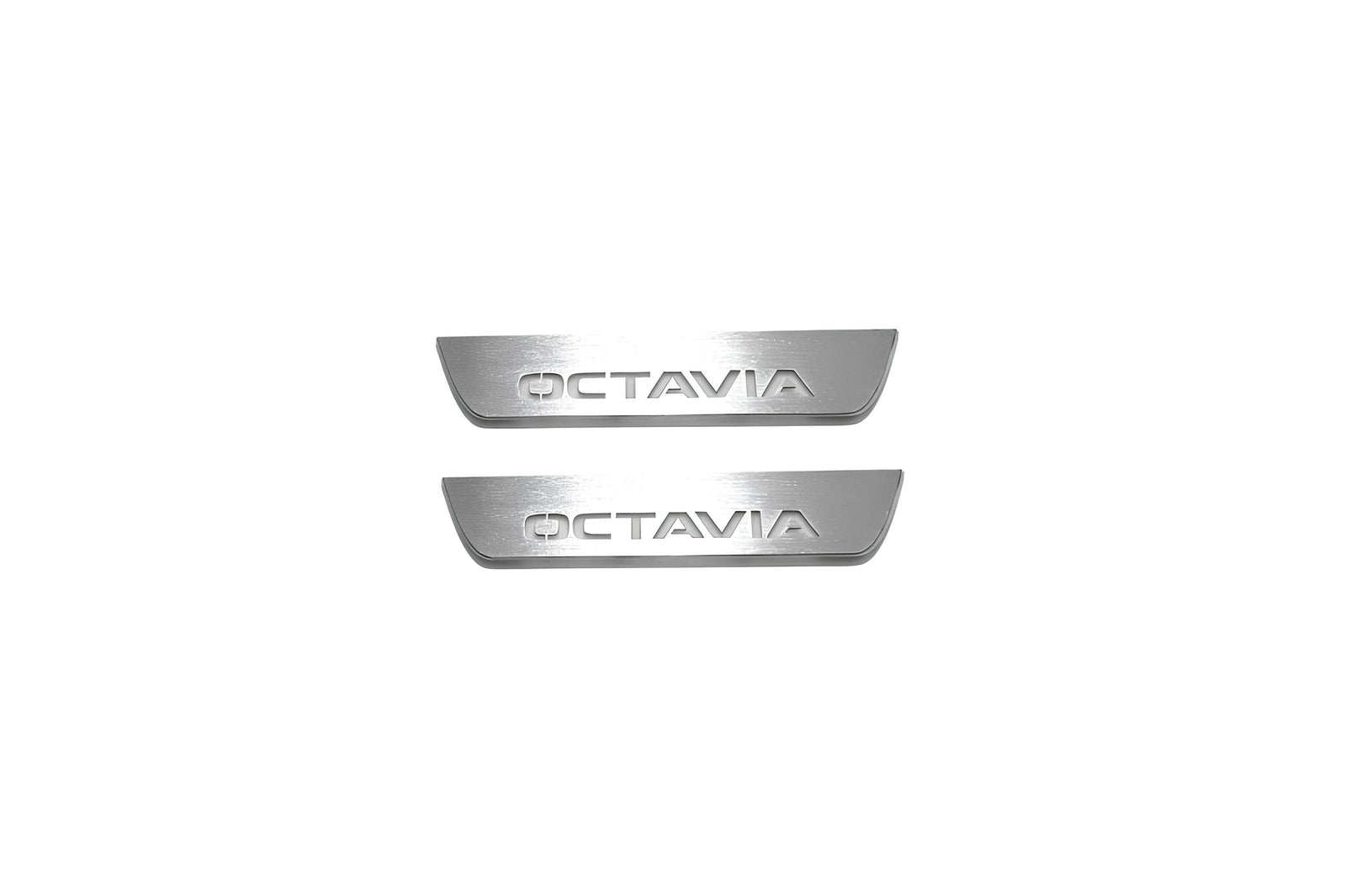 LED door sill plates Skoda Octavia III (A7) 2013+ stainless steel with Octavia logo