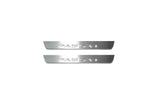 LED door sill plates Volkswagen Passat B8 2015+ in stainless steel with Passat logo