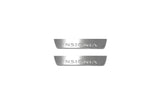 Vauxhall Insignia I 2008+ entry guards in stainless steel with Insignia logo