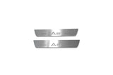 LED door sill plates Audi A6 C7 2011+ stainless steel with Audi A6 logo