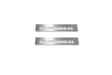 LED door sill plates Hummer H2 2002+ stainless steel with Hummer logo