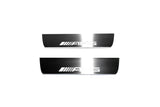 LED door sill plates for Mercedes E W211 2002+ stainless steel with AMG logo
