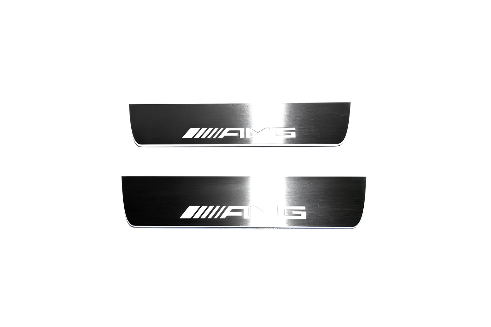 LED door sill plates for Mercedes E W211 2002+ stainless steel with AMG logo