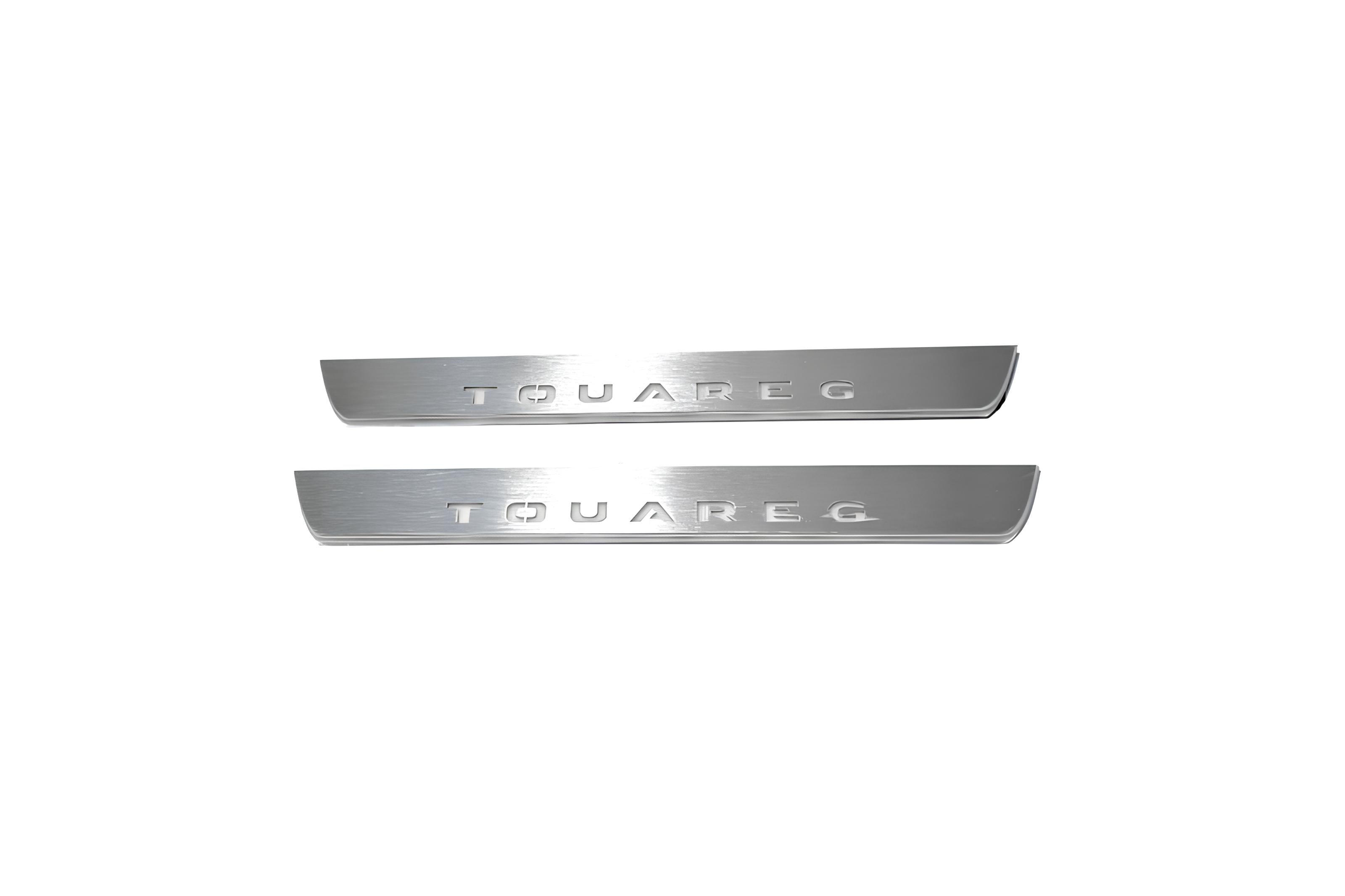 Illuminated LED Door Sill Tread Plates Volkswagen Touareg III 2018+ With Touareg Logo Volkswagen Led Door Sills opdesign