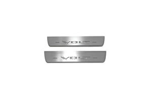 Illuminated LED Door Sill Tread Plates Chevrolet Volt II 2016-2019 With Volt Logo Chevrolet Led Door Sills opdesign