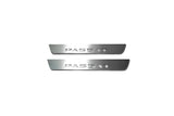 LED door sill plates stainless steel Volkswagen Passat B6 2005+ with Passat logo