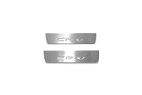 Honda CR-V V 2017+ LED door sill plates stainless steel with CR-V logo