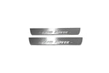 Land Rover Discovery III 2004+ illuminated entry guards in stainless steel with Land Rover logo