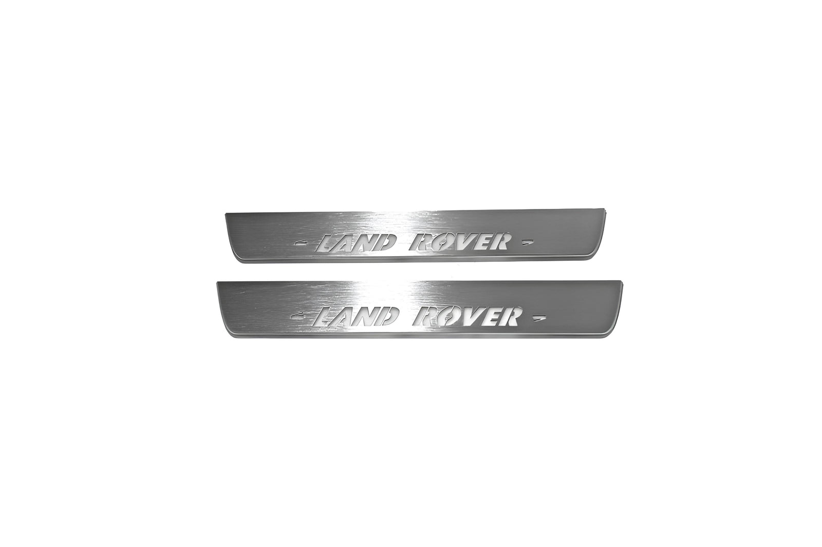 Land Rover Discovery III 2004+ illuminated entry guards in stainless steel with Land Rover logo