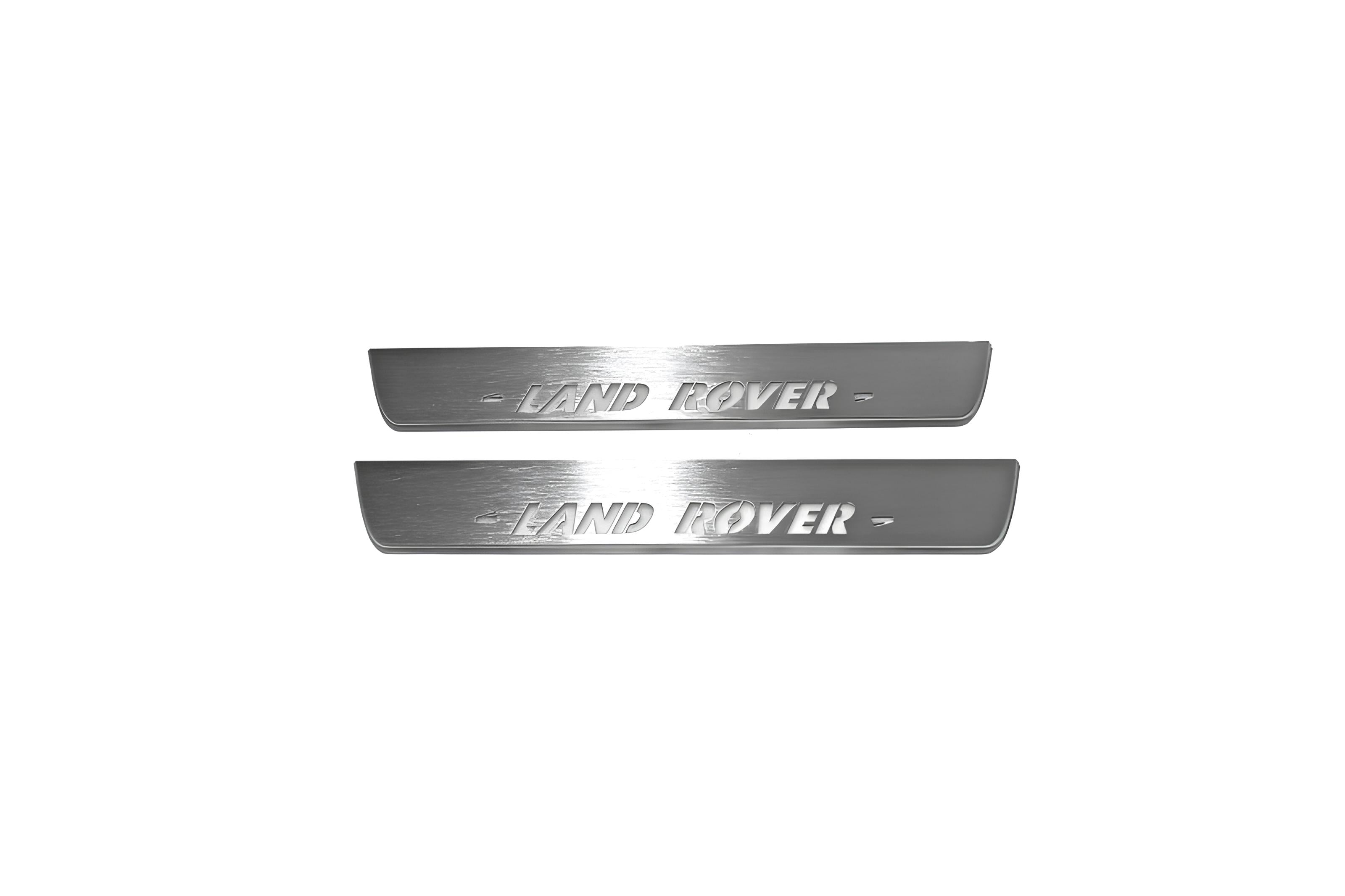 Illuminated LED Door Sill Tread Plates Land Rover Discovery IV 2009-2016 With Land Rover Logo Land Rover Led Door Sills opdesign