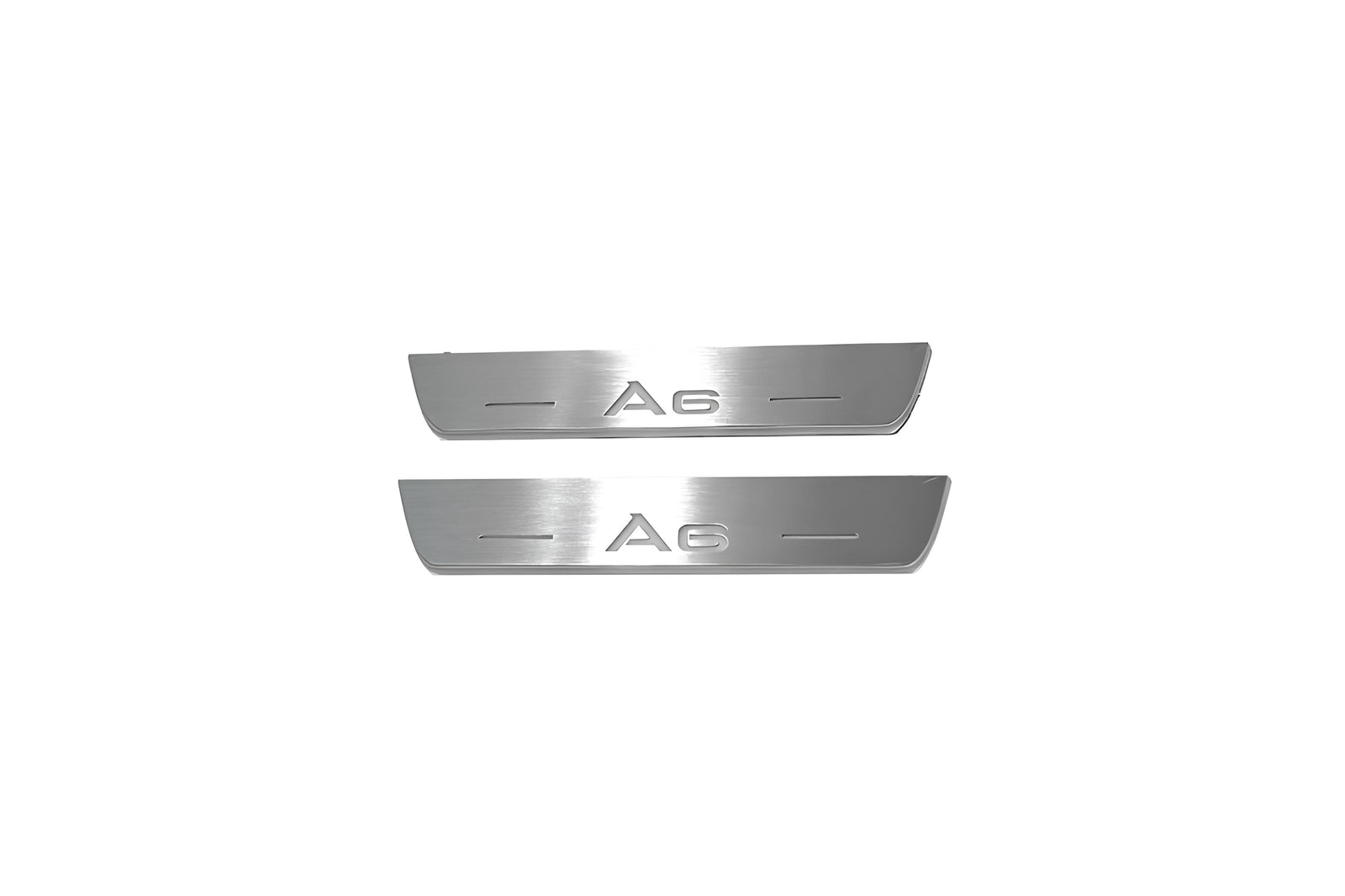 LED door sill plates Audi A6 C7 2011+ stainless steel with A6 logo